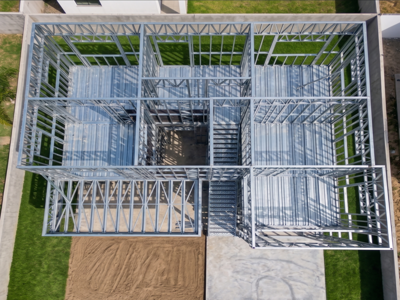 Residência steelframe — foto 2, obra Residencial entregue pela Hubra